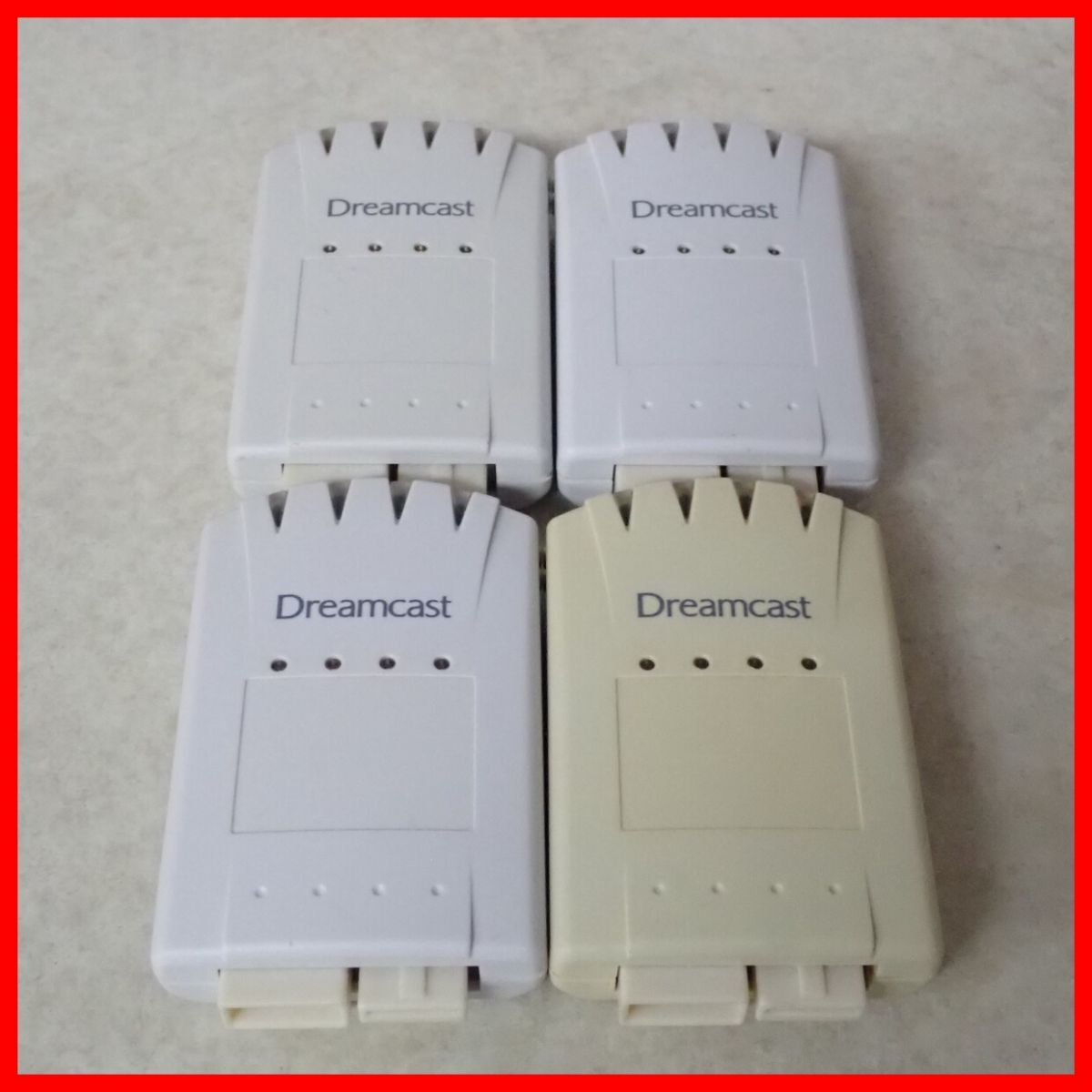 DC Dreamcast ドリームキャスト メモリーカード4X Memory card HKT-4100 まとめて4個セット SEGA セガ【PP拍卖