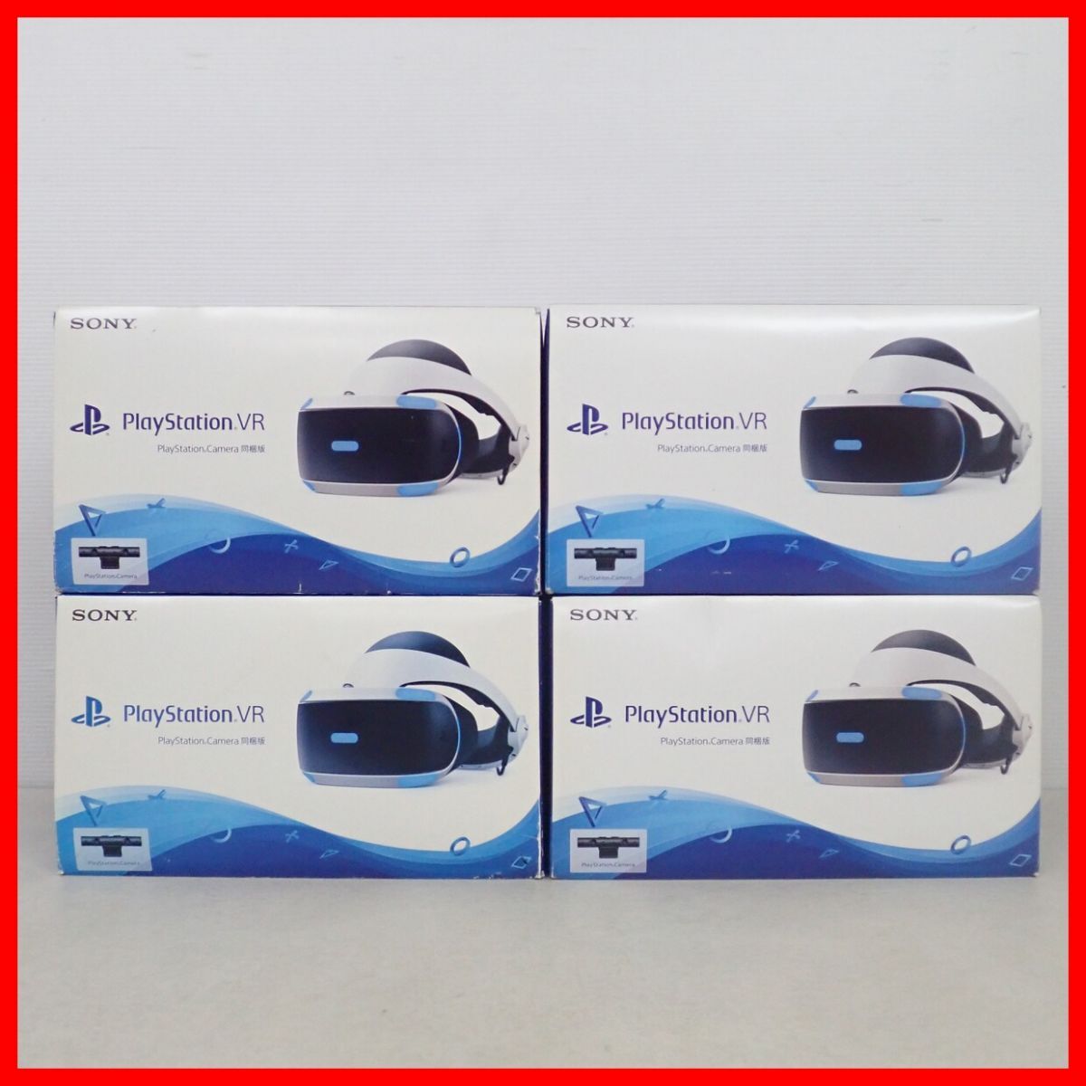 PS4/PS5 PSVR プレイステーションVR CUH-ZVR2 PlayStation Camera 同梱版 まとめて4台セット PlayStation4 SONY 箱説付 動作未確認【40拍卖