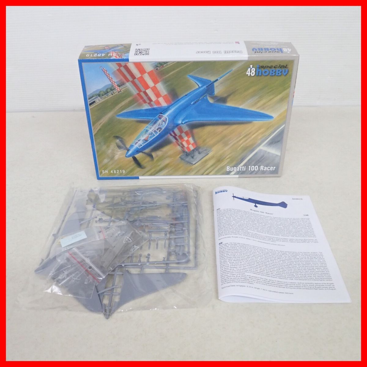 未組立 スペシャルホビー 1/48 No.SH 48219 ブガッティ 100 レーサー プラモデル Bugatti Racer エアレーサー special hobby【10拍卖