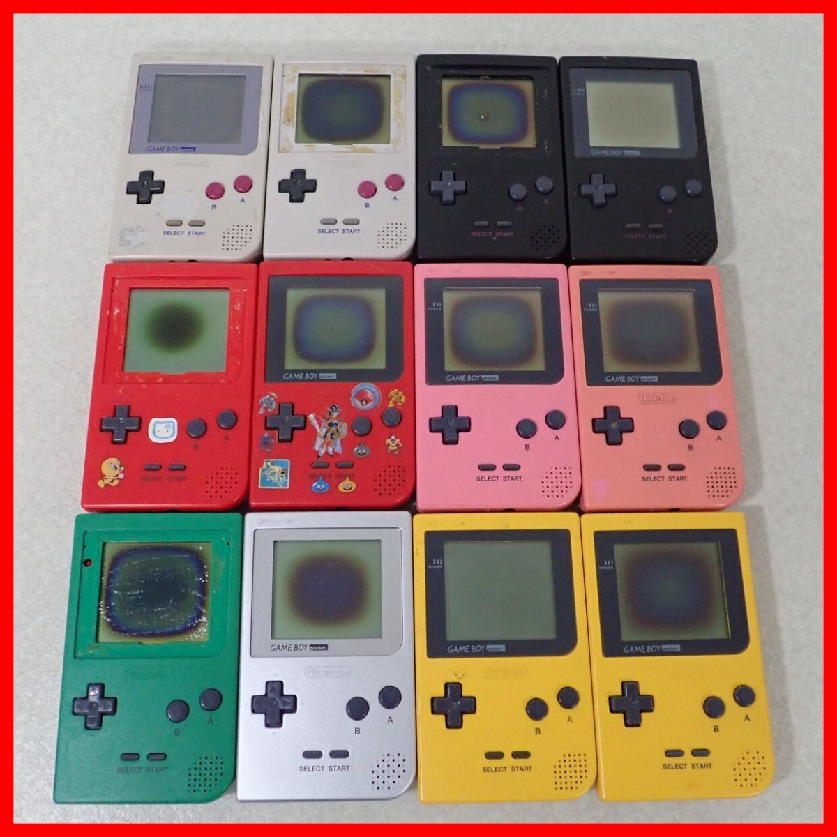 GBP ゲームボーイポケット 本体 MGB-001 まとめて12台セット Nintendo 任天堂 GAME BOY pocket【10拍卖
