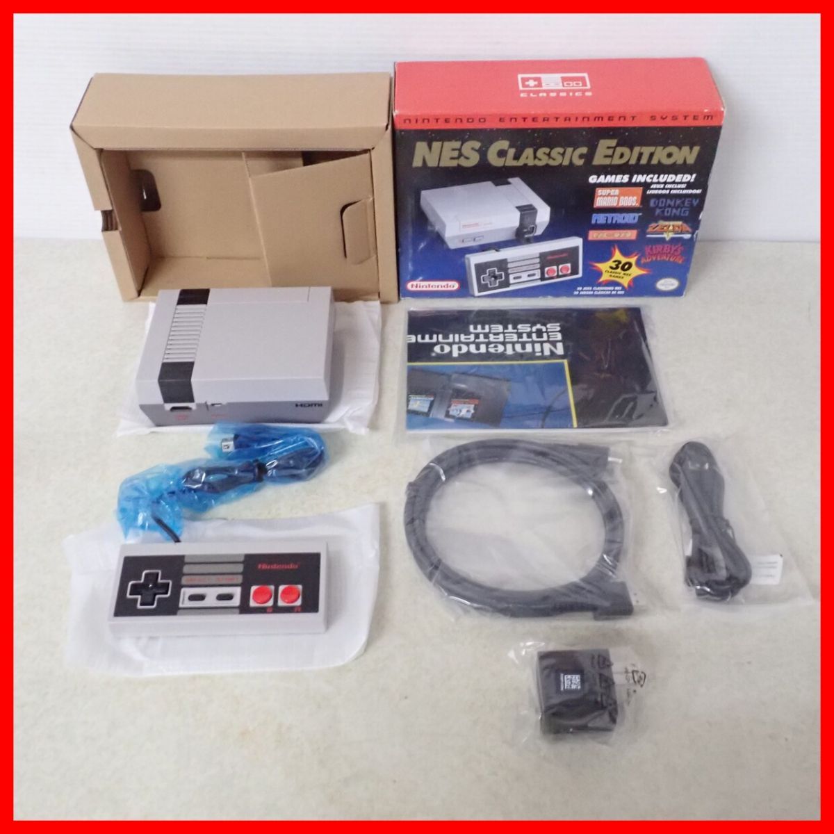 未使用 FC ファミコン NES クラシックミニ 北米版 海外版 CLV-001 本体 任天堂 Nintendo ENTERTAINMENT SYSTEM 箱説付【20拍卖
