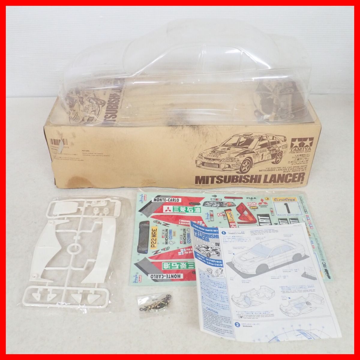 製作途中品 タミヤ 1/10 ITEM 50757 三菱 ランサーエボリューションIV スペアボディセット 電動RC ラリーアート モンテカルロ TAMIYA【20拍卖