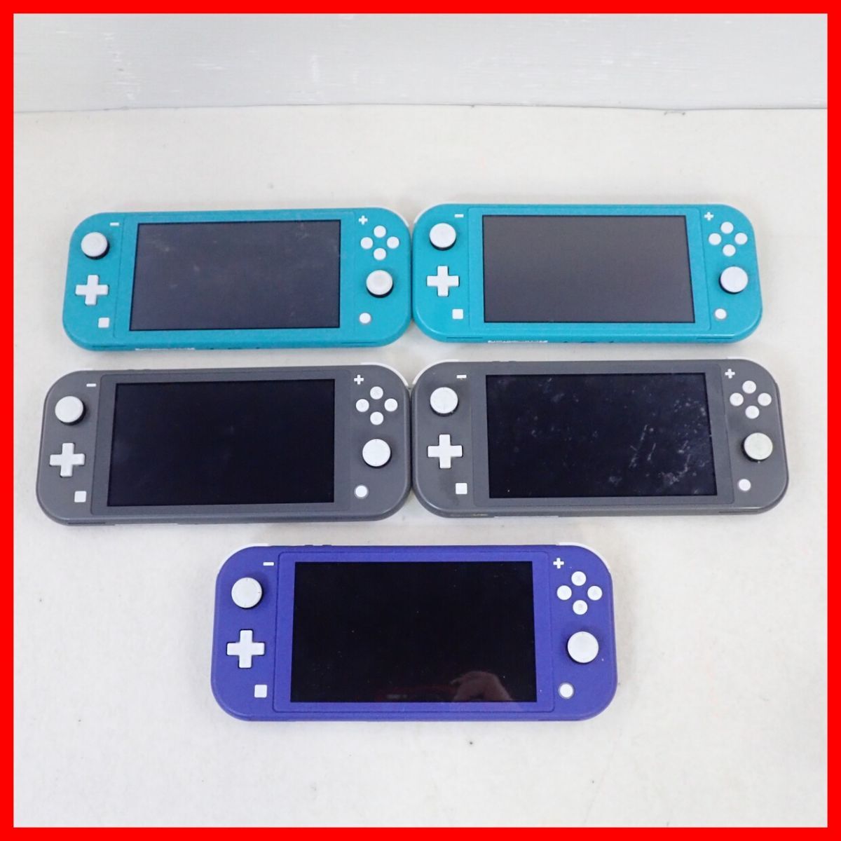 NSW ニンテンドー Switch Lite 本体のみ HDH-001 ターコイズ/ブルー/グレー まとめて5台セット 任天堂 スイッチ ライト ジャンク【10拍卖