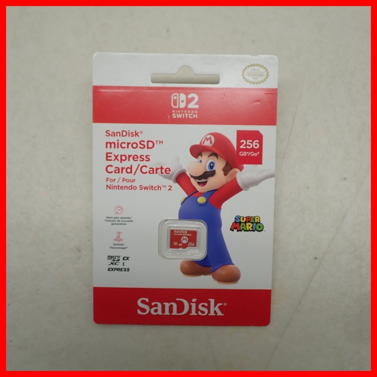 未開封 NSW2 ニンテンドー Switch2 SanDisk microSD Express Card 256GB Nintendo スイッチ2 マイクロSD エクスプレスカード【PP拍卖