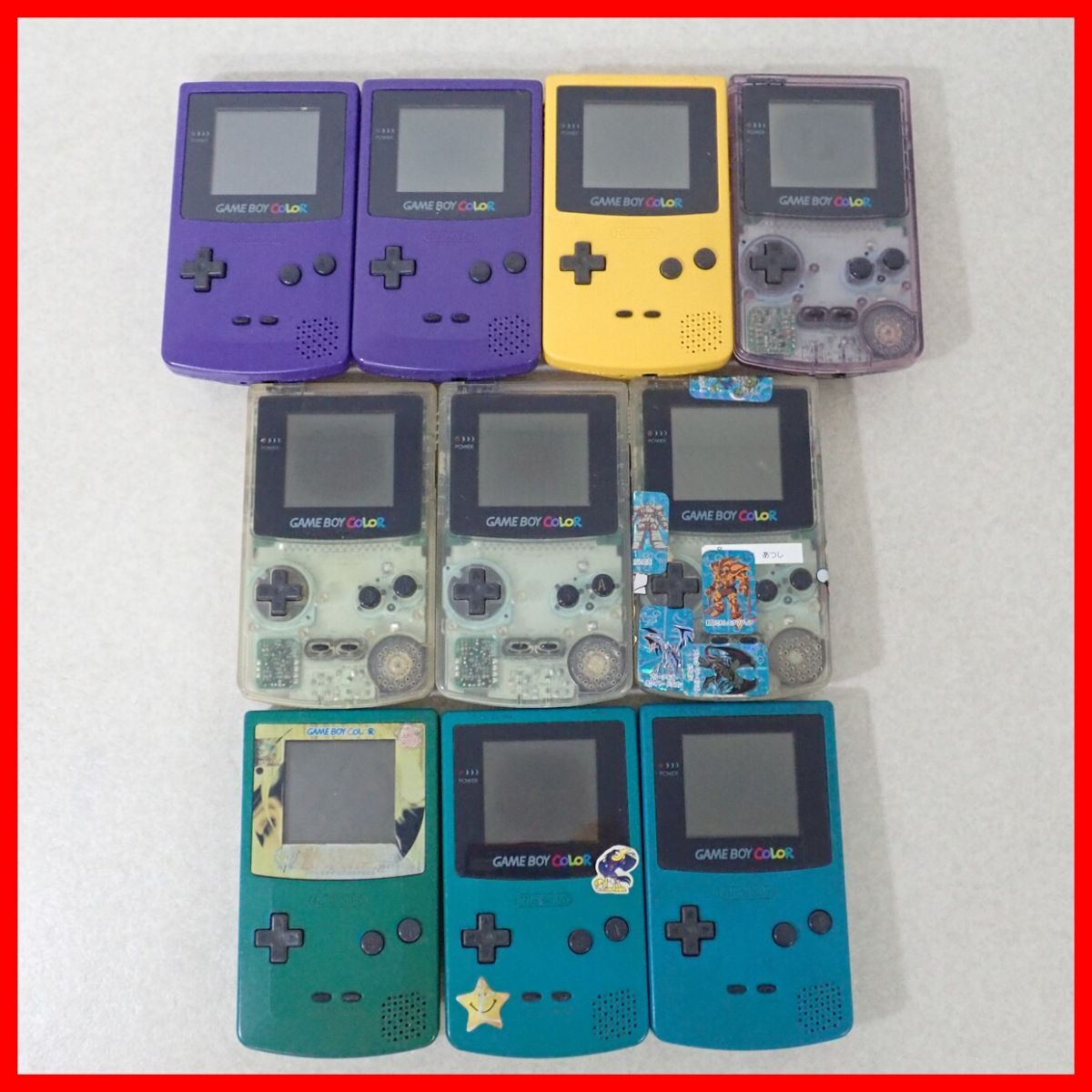 GBC ゲームボーイカラー 本体 CGB-001 まとめて10台 大量セット 任天堂 Nintendo GAME BOY COLOR【10拍卖