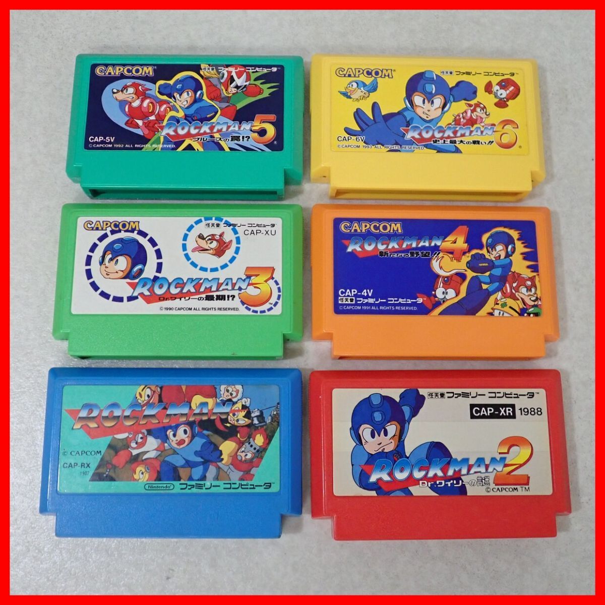 FC ファミコン ROCKMAN ロックマン/2/3/4/5/6 まとめて6本セット CAPCOM カプコン【10拍卖