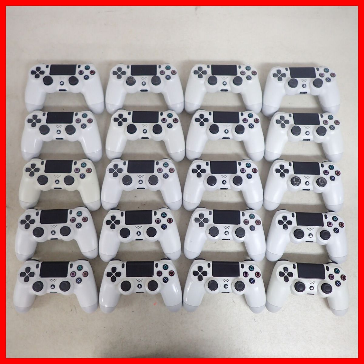 PS4 プレステ 4 純正 ワイヤレス コントローラー DUALSHOCK4 CUH-ZCT1J /ZCT2J グレイシャー・ホワイト まとめて20個セット SONY【20拍卖