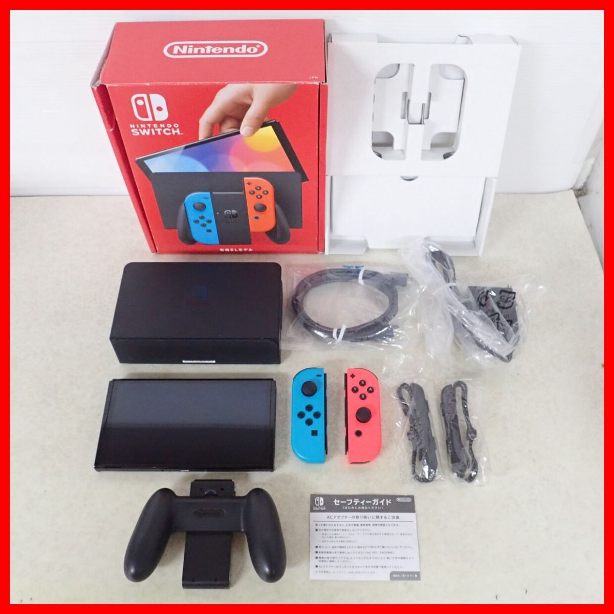 動作品 NSW ニンテンドースイッチ 有機ELモデル 本体 ネオンブルー・ネオンレッド HEG-001 任天堂 Nintendo Switch 箱付【20拍卖