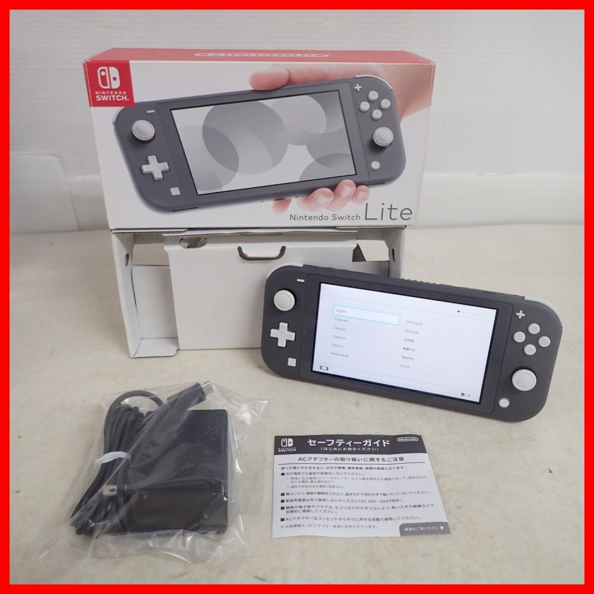 動作品 NSW ニンテンドー Switch Lite 本体 HDH-001 Gray グレー Nintendo スイッチ ライト 箱付【10拍卖