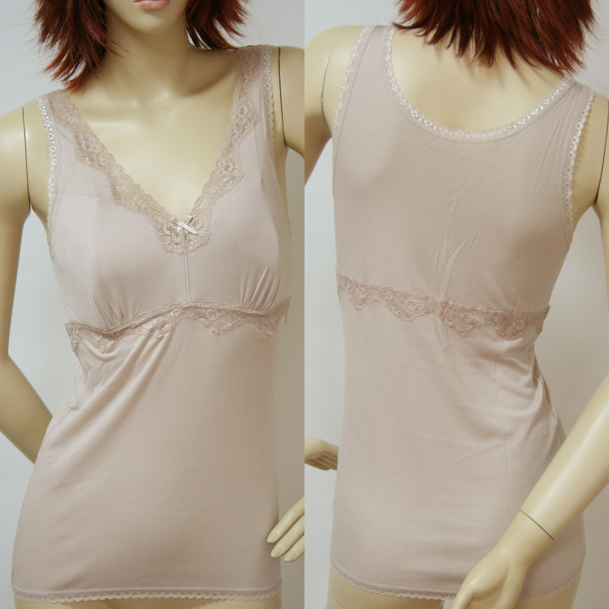 送料無料◆安心と信頼の【日本製】◆キュプラ配合◆吸湿&放湿性◆静電防止◆綿混素材◆ブラカップ付き◆ラン型インナー(S/ベージュ)拍卖