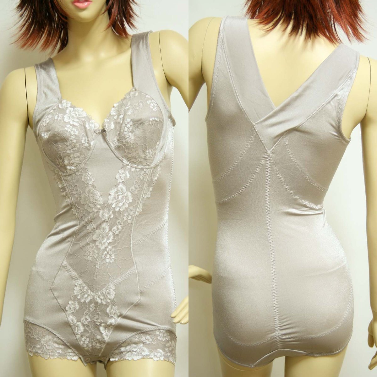 送料無料◆ハイクオリティボディスーツ(B/75M/シルバーグレー)◆ノンワイヤー◆多機能性◆補正下着◆お腹引き締め◆バスト寄せ上げ効果◆拍卖