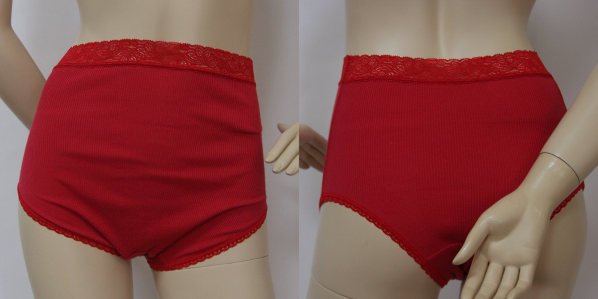 送料無料◆超お得◆3枚組◆大きいサイズ◆【日本製】スタンダードショーツ(M~L/レッド)◆綿100%◆吸汗性&放湿性◆リブ編み◆赤いパワー拍卖