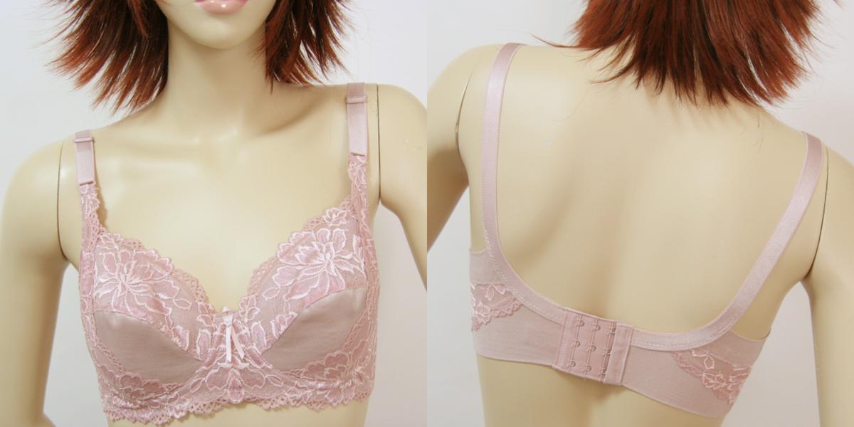 送料無料◆2枚組◆安心と信頼の【日本製】◆補正下着◆脇高パターン◆後ろホックタイプ◆脇&背中すっきり◆寄せ上げブラ(D/70/ピンク)拍卖
