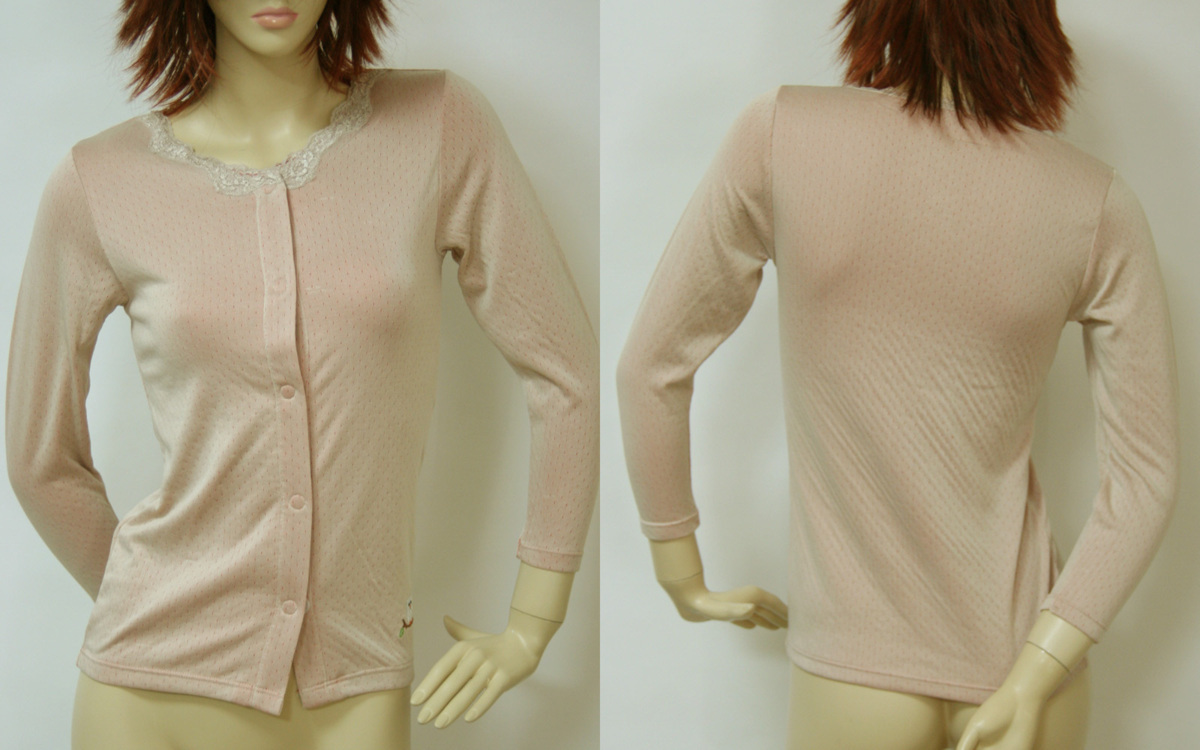 送料無料◆裏地:綿100%◆袋編み◆吸汗性&放湿性◆着脱テープ◆赤色縁起◆ふくろう刺繍◆マジックテープ式◆長袖インナー(LL/ベージュ)拍卖