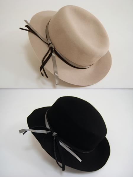 送料無料◆超お得◆2色組◆百貨店仕様◆婦人帽子◆プレーンカラー◆毛100%◆ウール素材◆調節付き◆セミブリムハット(ベージュ&ブラック)拍卖