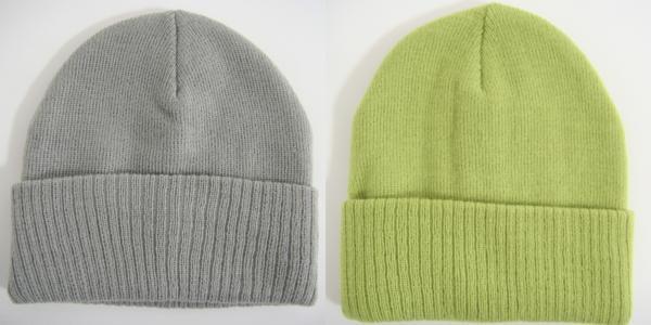 送料無料◆超お得2色×2型組jou jou lier◆プレーンカラー◆ニット帽(グレー&イエローグリーン)×JABURO◆ルースコスタ柄◆ニット帽2色組拍卖
