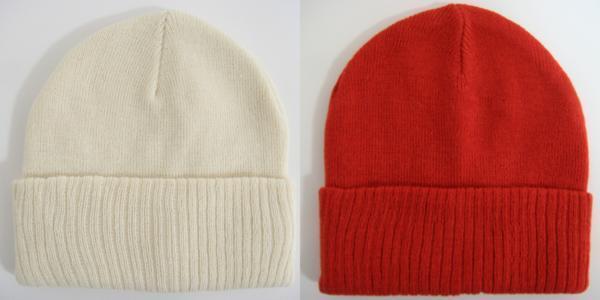 送料無料◆超お得2色×2型組jou jou lier◆プレーンカラー◆ニットワッチ帽(クリーム&オレンジ)×JABURO◆スターダスト星柄ニット帽2色組拍卖