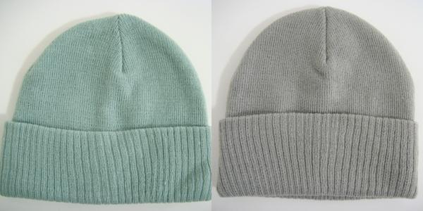 送料無料◆超お得2色×2型組jou jou lier◆プレーンカラー◆ニット帽(アクアマリーン&グレー)×JABURO◆ルースコスタ柄◆ニット帽2色組拍卖