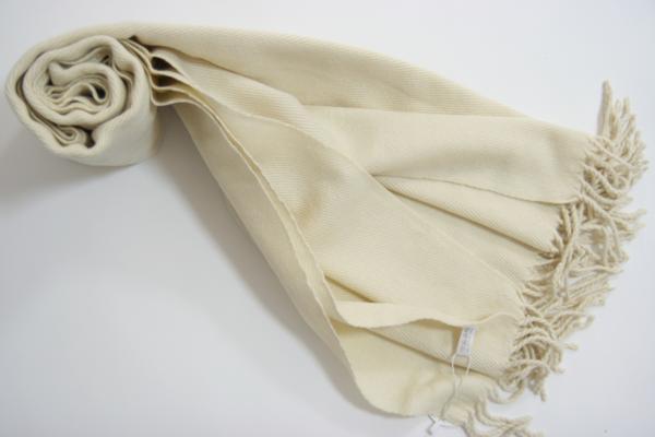 送料無料◆大判ショール◆ひざ掛け◆ブランケット◆お洒落アイテム◆プレーンカラー◆シンプル◆無地ストールマフラー(アイボリー)拍卖