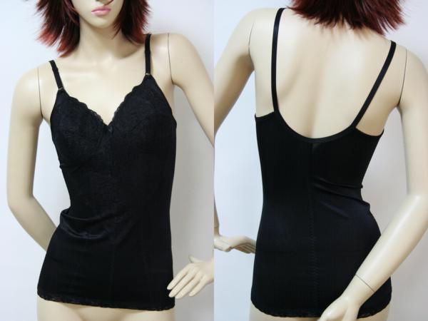 送料無料◆2枚組◆おなか引き締め効果◆ノンワイヤー◆立体カップ構造◆花柄レース◆高級ソフトボディシェイパー(A/75/ブラック)拍卖