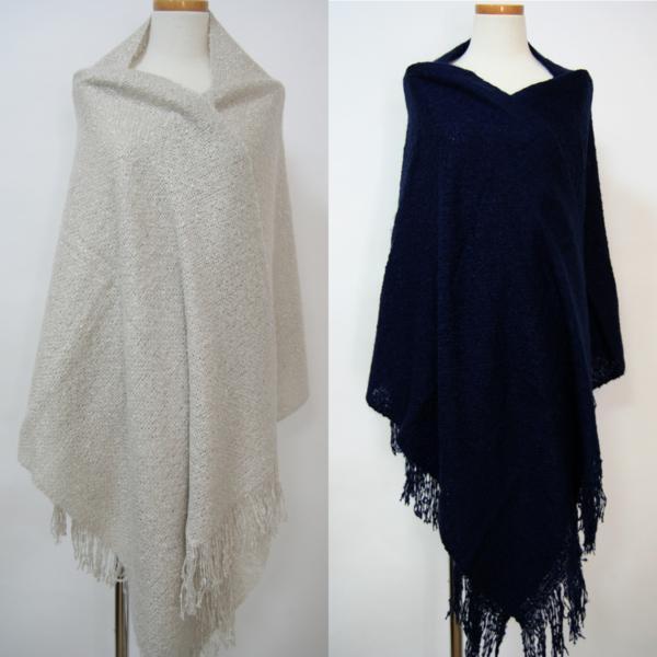 送料無料◆超お得◆2色組◆ひざ掛け◆ブランケット◆お洒落アイテム◆大判ショール◆プレーンカラー◆ストールマフラー(シルバー&ネイビー)拍卖