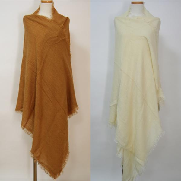 送料無料◆超お得◆2色組◆ひざ掛け◆ブランケット◆お洒落アイテム◆大判ショール◆プレーンカラー◆ストールマフラー(キャメル&クリーム)拍卖