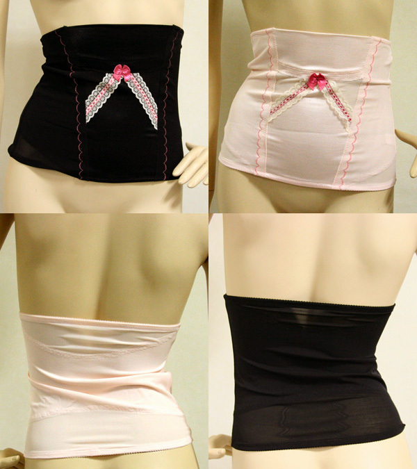 送料無料◆2色×2組◆マタニティ◆ソフトタイプ◆メッシュ生地◆伸縮素材◆お腹押さえ効果◆薄軽ウエストニッパー(ブラック&ピンク)拍卖