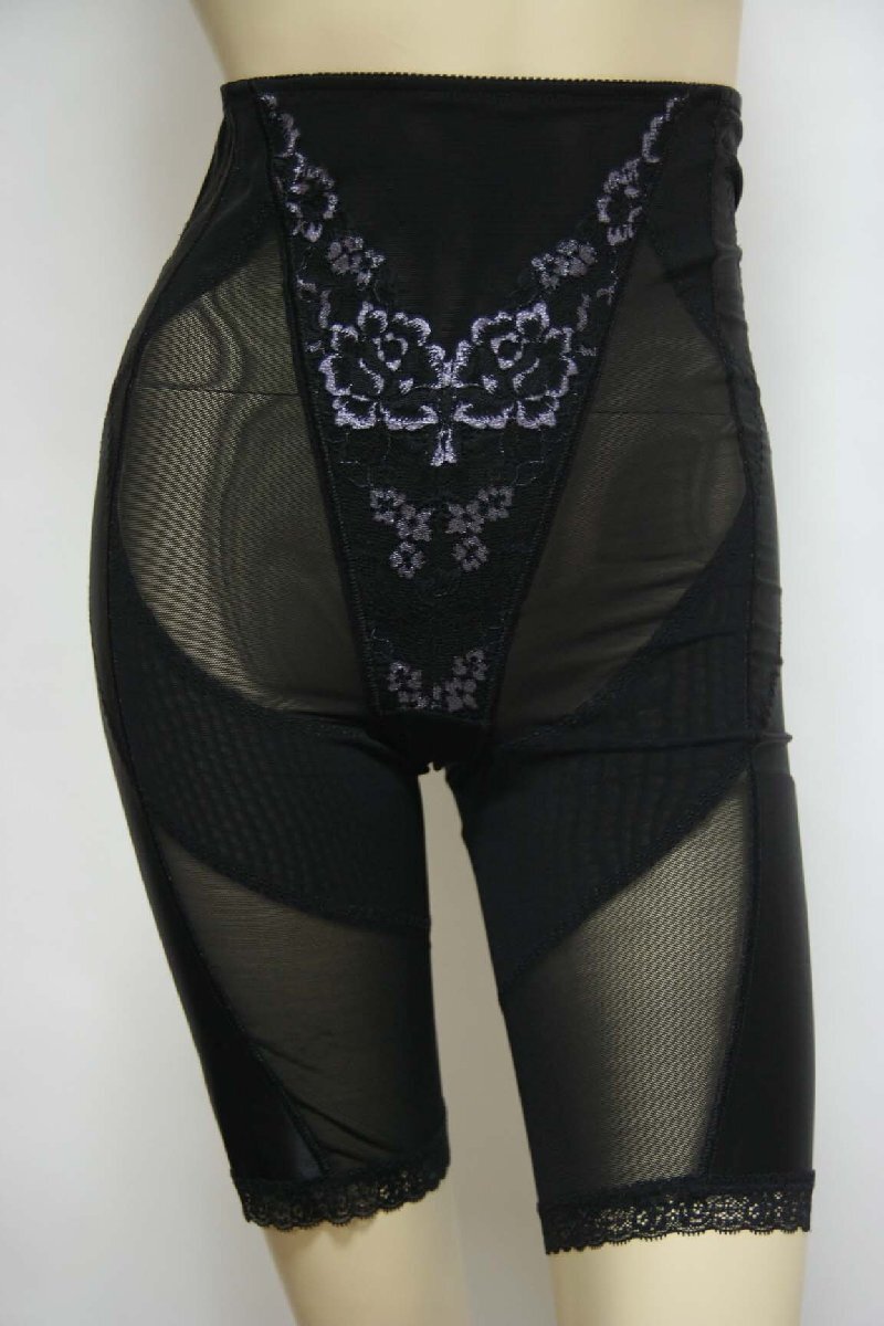 送料無料◆お腹押さえ&引き締め効果◆メッシュ素材◆パワーネット◆しっかりサポート◆高級補正◆ハイウエスト&ロングガードル(3L/ブラック拍卖