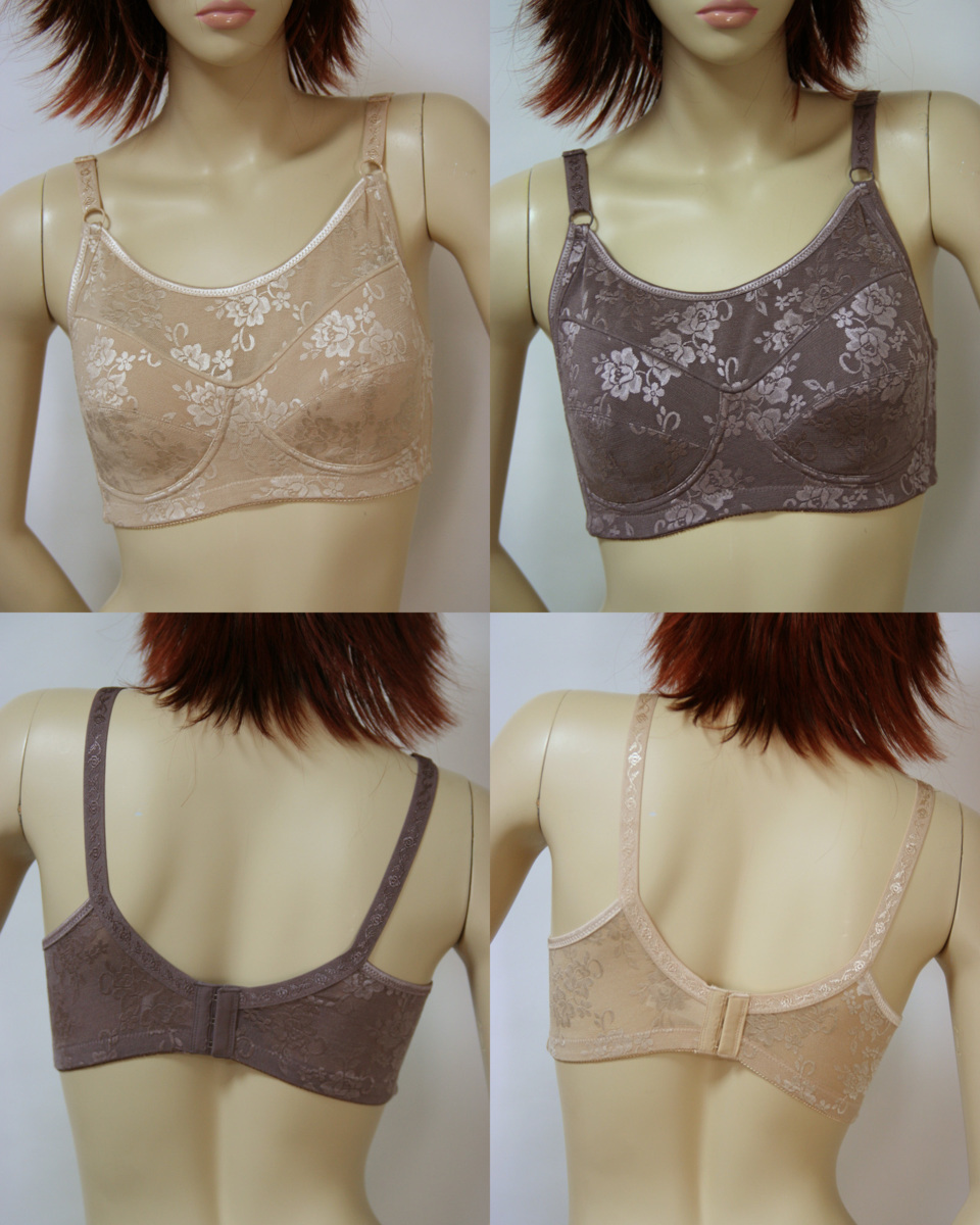 送料無料◆2色組◆大きいサイズ◆背中&バストすっきり◆快適な付け心地◆ノンワイヤー◆フルカップブラジャー(F/95/ベージュ&グレー)261拍卖