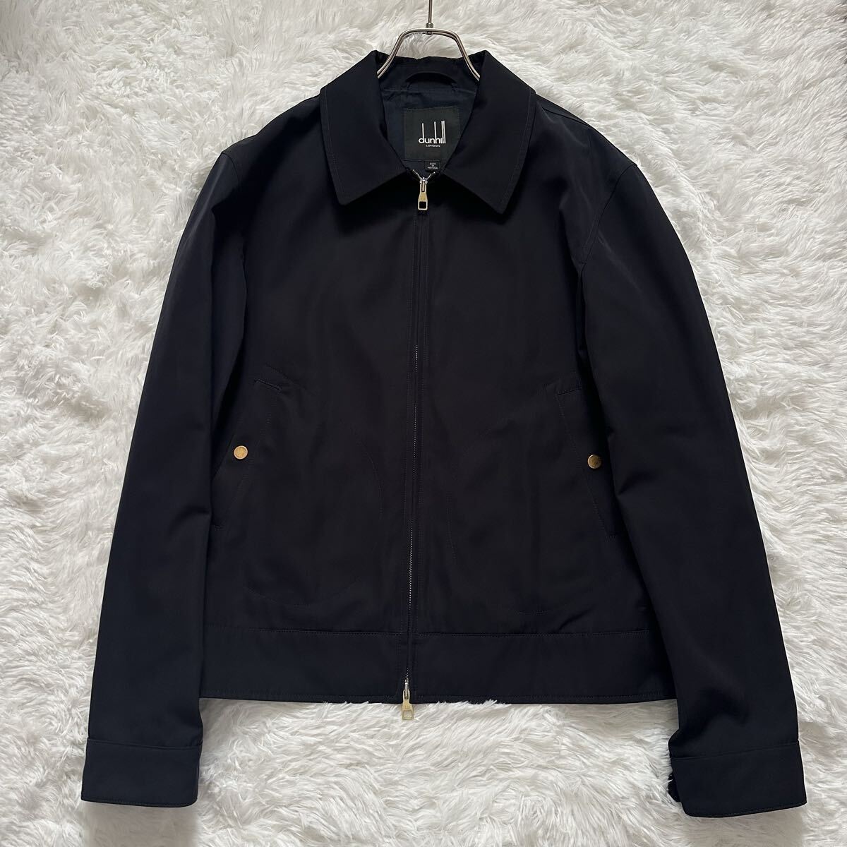 未使用品 近年モデル DUNHILL ダンヒル ドリズラー スイングトップ ブルゾン ジャケット ハリントン 黒 極美品拍卖