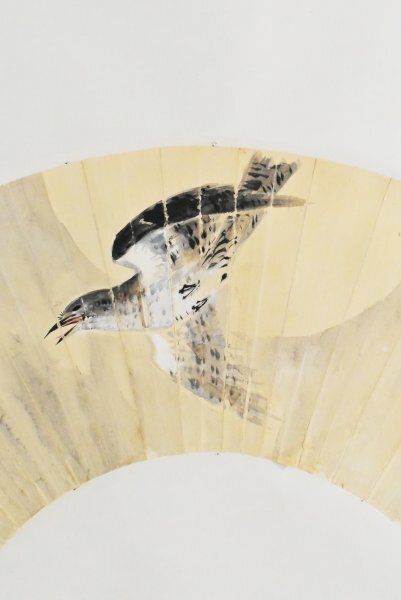 K6051 真作 朝見香城「月に杜鵑 扇面」紙本 合箱 肉筆 西山翠嶂師事 ホトトギス 中国 日本画 茶掛 絵画 書画 掛軸 掛け軸 兵庫の人拍卖