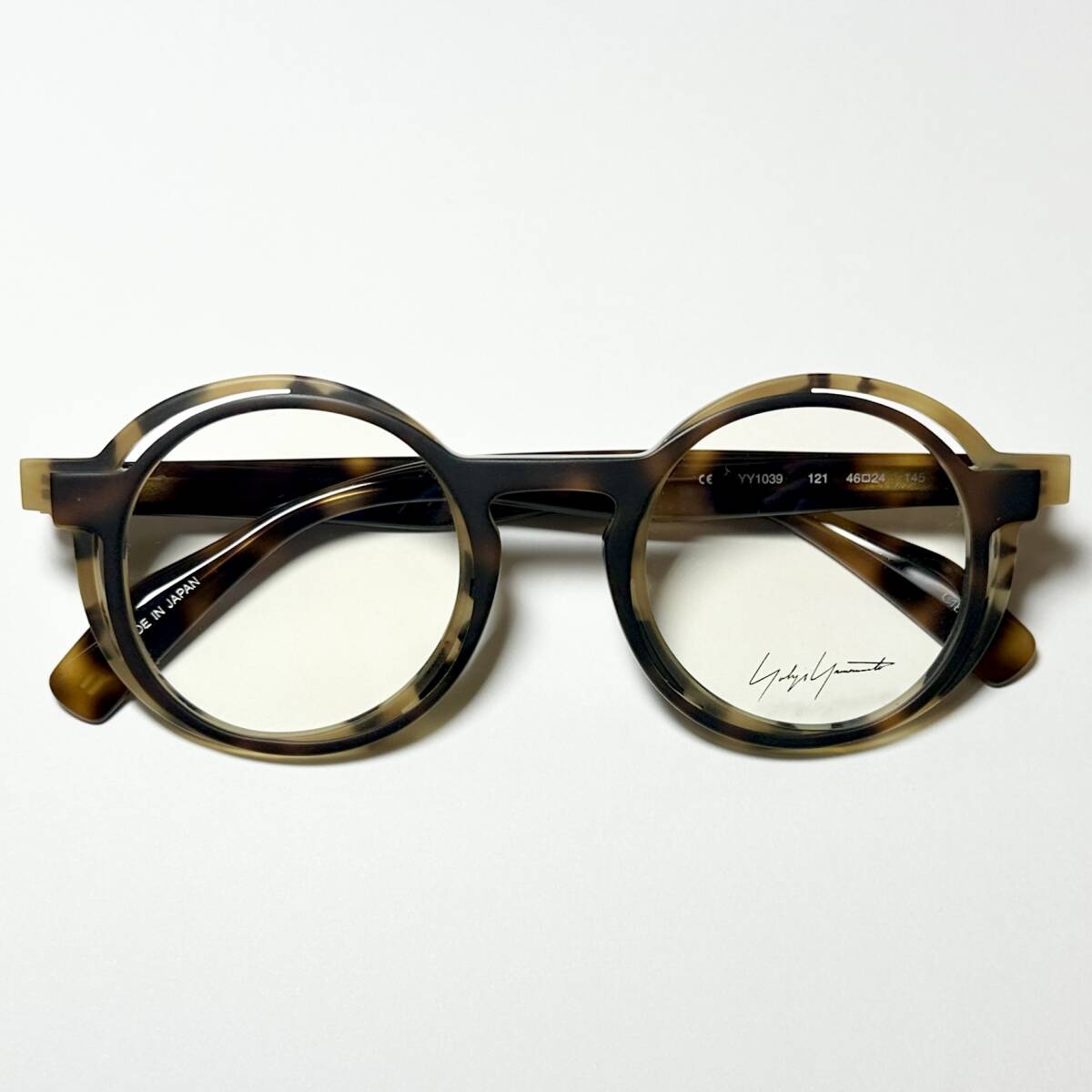 新品 Yohji Yamamoto ヨウジヤマモト YY1039 121 べっ甲柄 メガネ 純正ケース付き 日本製 Y3 拍卖