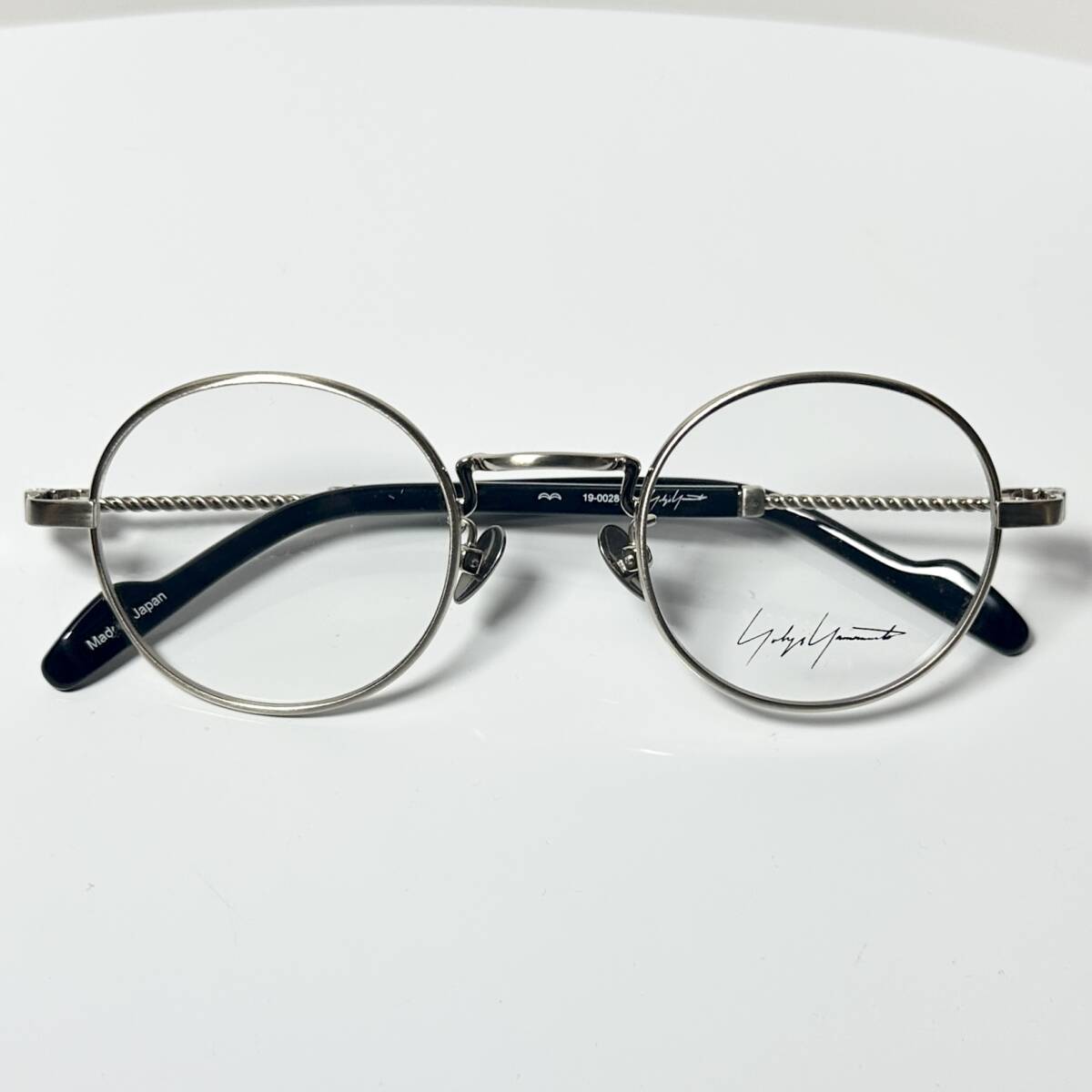 新品 Yohji Yamamoto ヨウジヤマモト YY19-0028 4 金色 小振り 丸メガネ 純正ケース付き 日本製 Y3 拍卖
