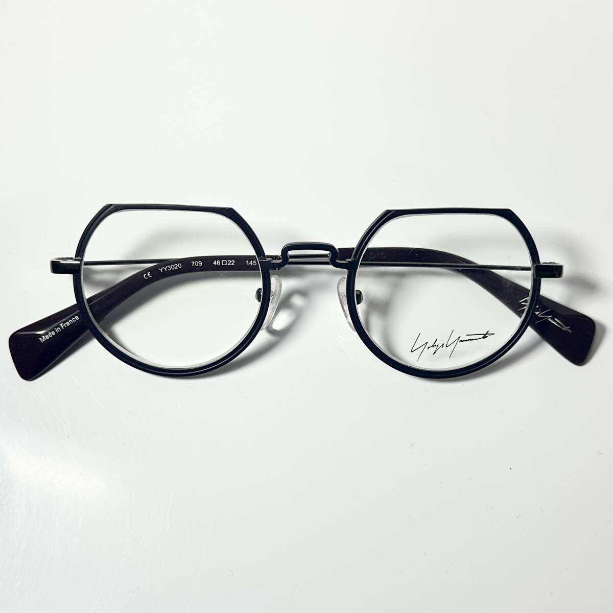 新品 Yohji Yamamoto ヨウジヤマモト YY3020 709 紫 メガネ 純正ケース付き 日本製 Y3 拍卖