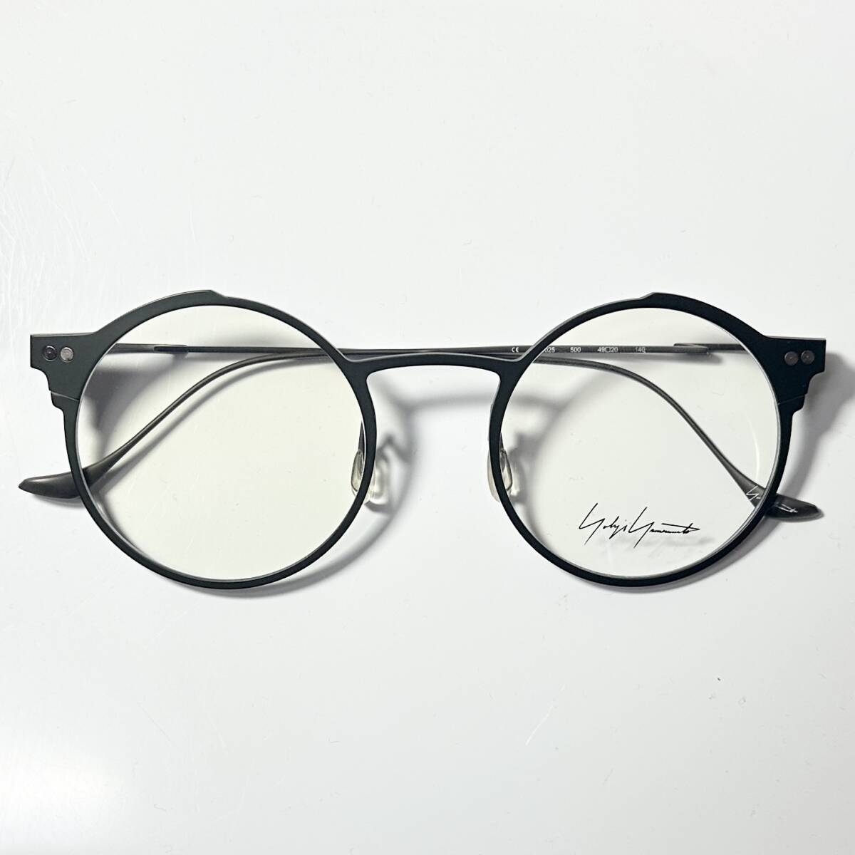新品 Yohji Yamamoto ヨウジヤマモト YY3025 500 Dark Green 丸メガネ 純正ケース付き 日本製 Y3 拍卖