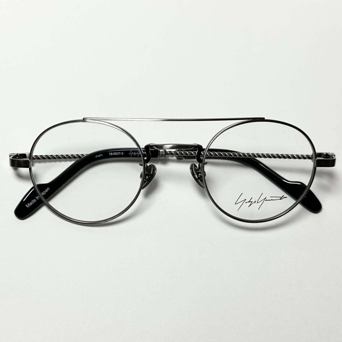 新品 Yohji Yamamoto ヨウジヤマモト YY19-0027 3 小振り 丸メガネ 純正ケース付き 日本製 ダブルブリッジ ツーブリッジ Y3 拍卖
