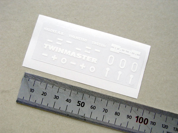 ハルダ ツインマスター 補修用文字ステッカーラベル 透明ビニール製カット済み白文字ラベル 拍卖