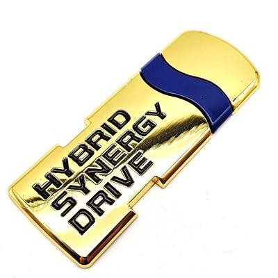 HYBRID SYNERGY DRIVE プレートエンブレム 3D ステッカー TOYOTA ゴールド拍卖