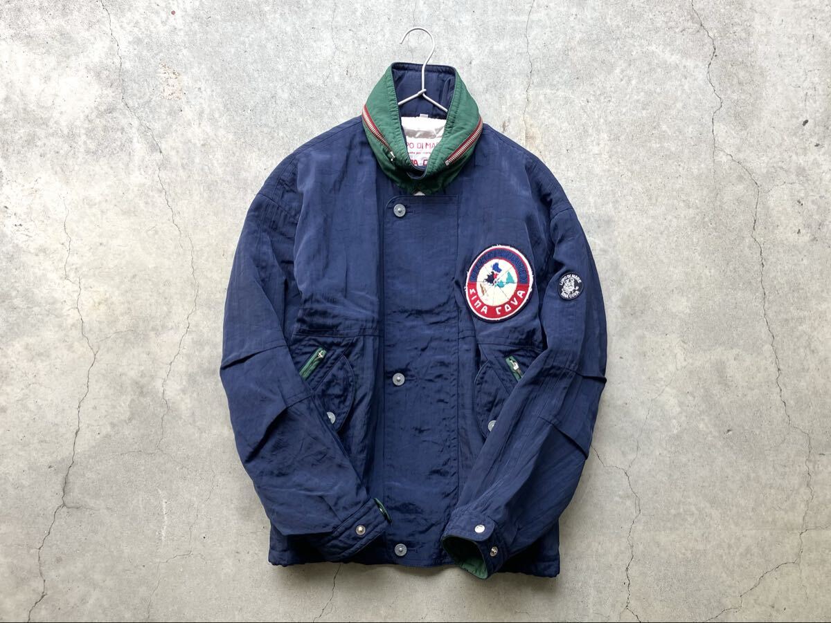 美品 SINA COVA パディングジャケット M シナコバ メンズ ブルゾン ナイロン 中綿 刺繍 ワッペン スタジャン MA-1拍卖