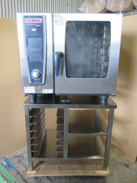 RATONAL/ラショナル スチームコンベクションオーブン 電気式 SCCWE61 スチコン + 架台付 三相200V 営業所止め(1026AT)7CE-14拍卖