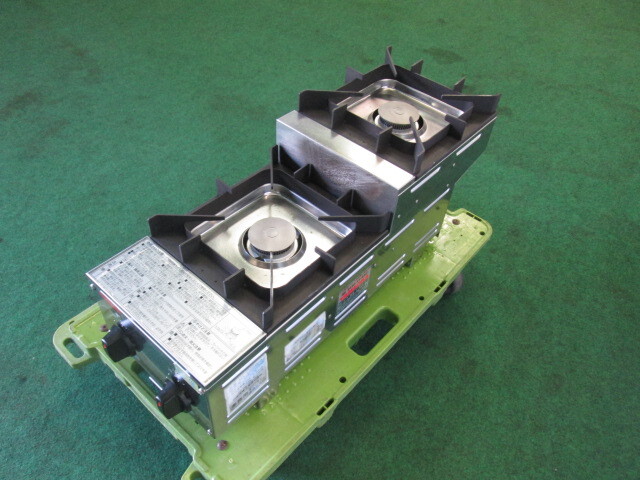 山岡金属工業 鉄腕ガッツだんだん2(2口) 都市ガス ガステーブルコンロ STK-572DAN(0914BI)7AT-13S拍卖
