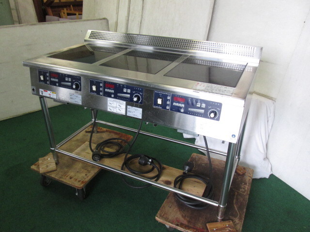 ニチワ IH調理器 3連スタンド型 MIR-1535SA-NMP 3相200V 5kw×2+3kw×1(0902AI)7CY-13拍卖