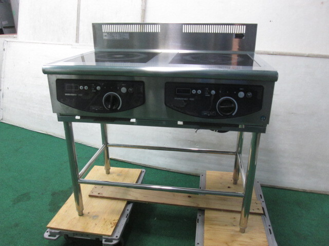 ホシザキ 2連IHコンロ HIH-55TB 3相200V 5kw×2(1020EI)7CY-13拍卖