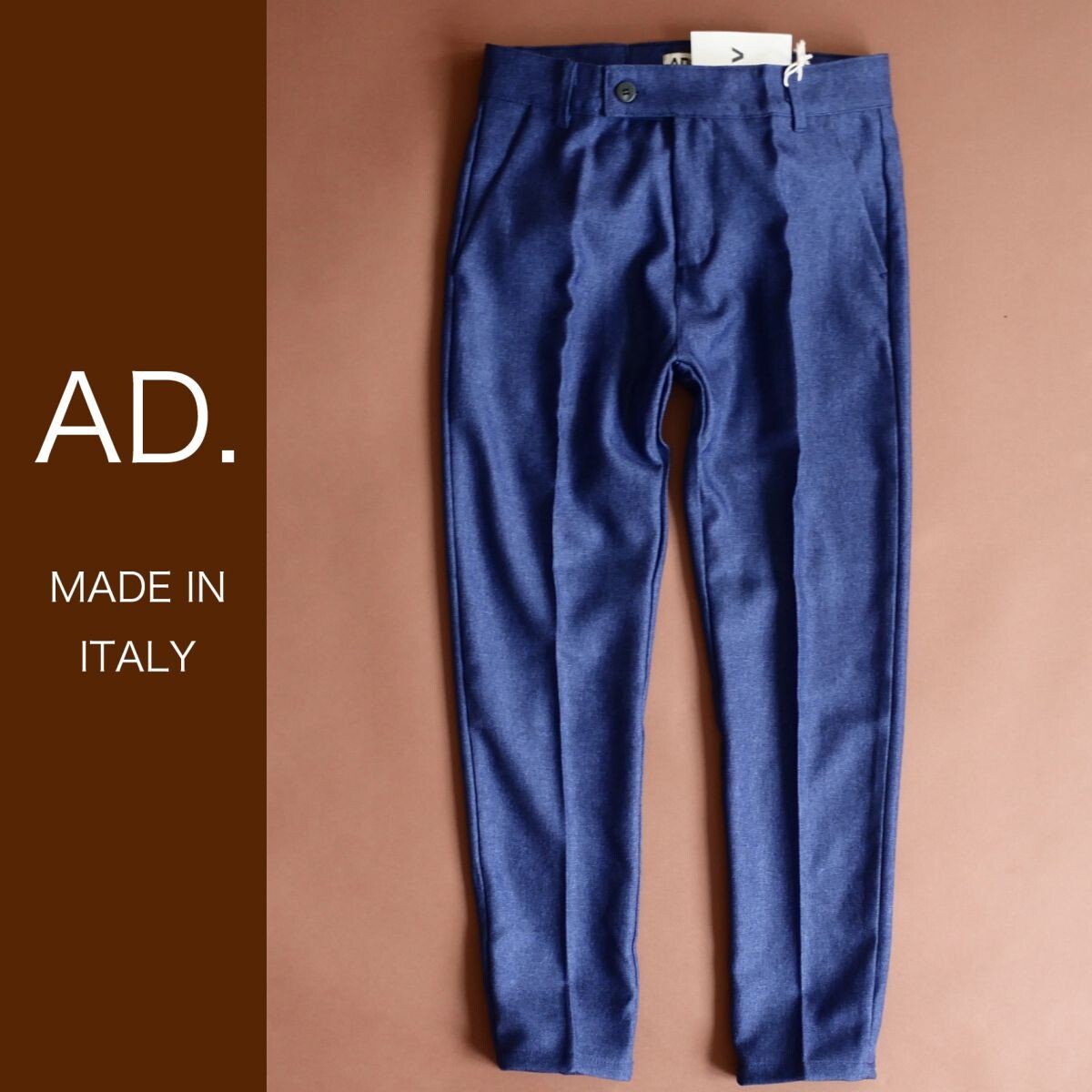 dt005●S●M●L●XL●選択可●ミラノの街着ブランド●AD.メイドインイタリー●25-26秋冬●上品なサファイア系●テーパードパンツ拍卖