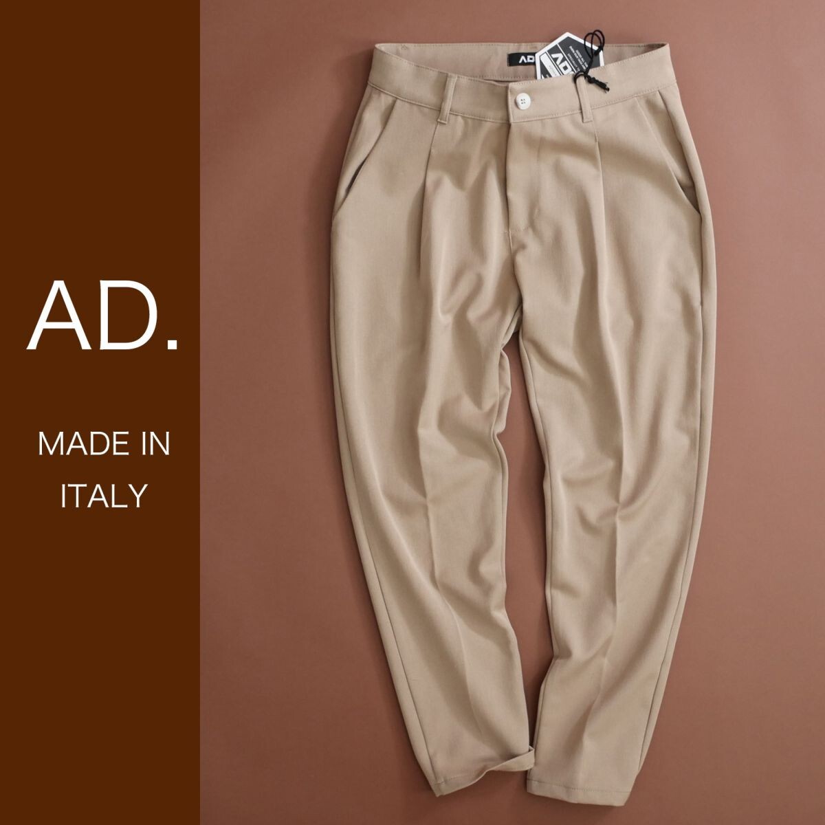 dt012●S●M●L●XL●選択可●ミラノの街着ブランド●AD.メイドインイタリー●25-26秋冬新作●ストレッチコンフォータブルテーパードパンツ拍卖