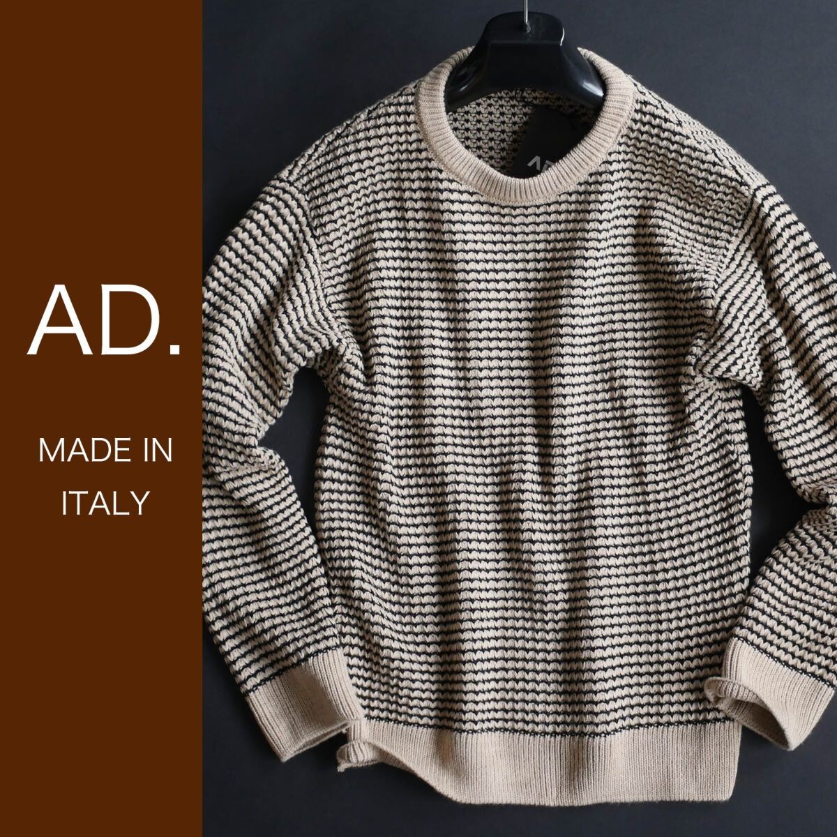 dt038●S●M●L●XL●選択可●ミラノの街着ブランド●AD.メイドインイタリー●25-26秋冬●肉厚ニットセーター拍卖