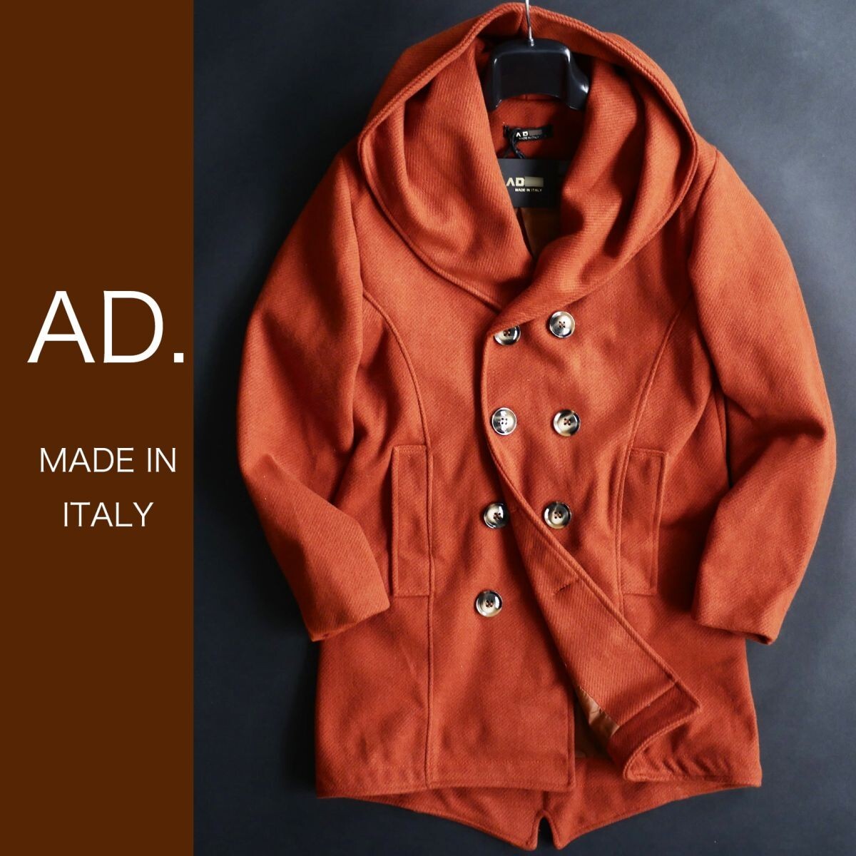 dt085●S●M●L●XL●XXL●選択可●ミラノの街着ブランド●AD.メイドインイタリー●25-26秋冬●暖ツイルフランネル生地コート拍卖