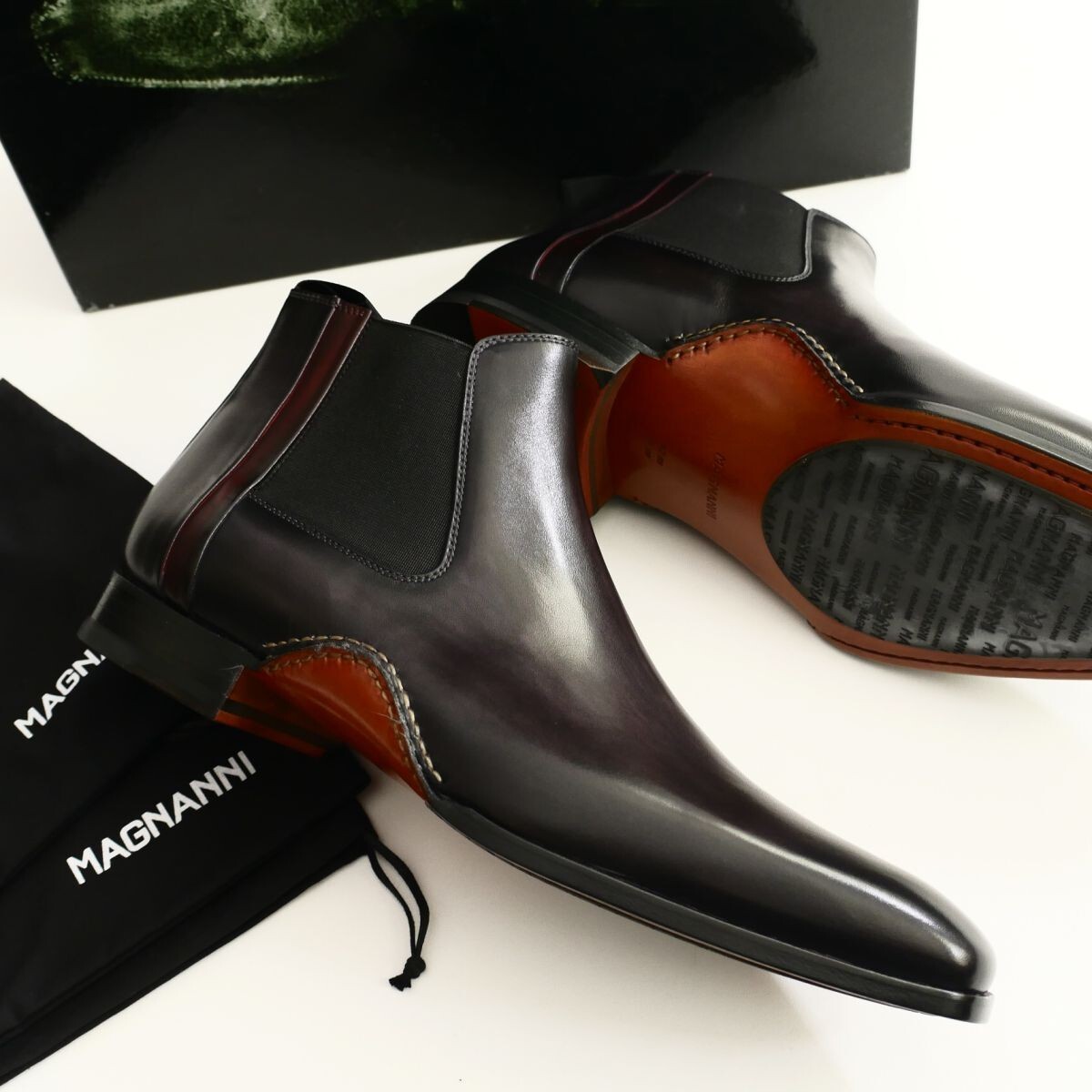 dt160●42●MAGNANNIマグナーニ●オパンカ製法●クラフトマンシップが息づく上質レザーブーツ拍卖