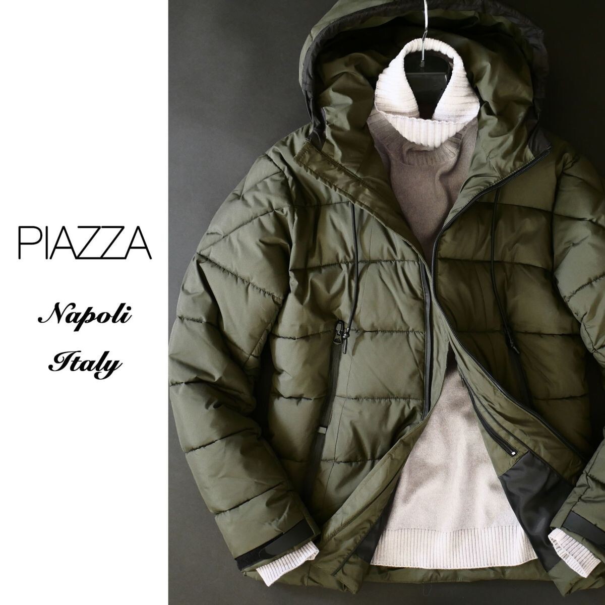 pi128●L●イタリア ナポリ街着●中わた入ジャケット●ヘルノオルタナティブダウンジャケットのような暖かさ●拍卖