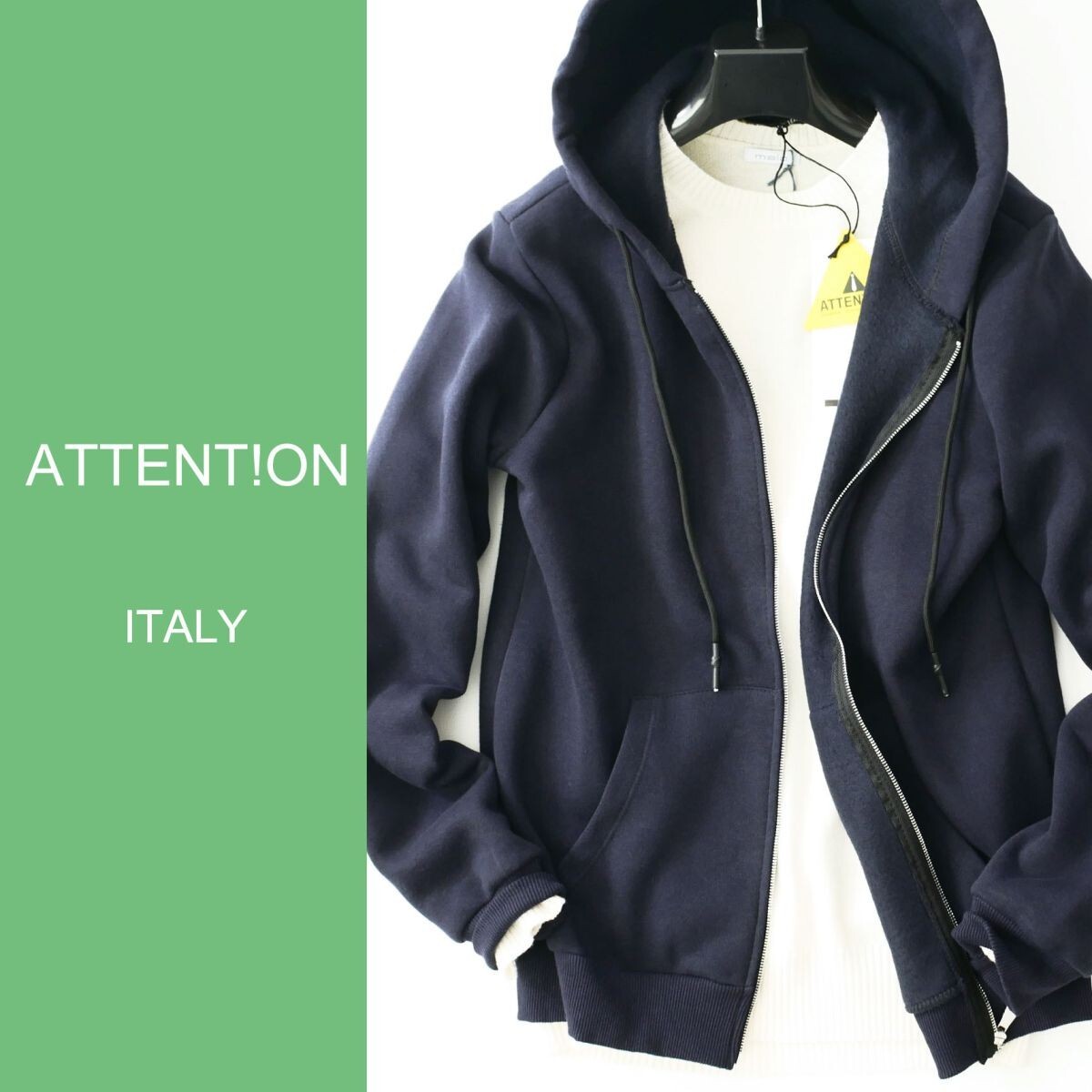 dn283●中部イタリアの街着ブランド●「アテンション」●ジップアップパーカー●XL拍卖